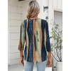 Zeagoo Womens 3/4 Length Sleeve Tops V Neck Dressy Casual T Shirts Pleated Business Work Blouses Basic Tees S-3XL(Cx289)