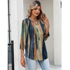 Zeagoo Womens 3/4 Length Sleeve Tops V Neck Dressy Casual T Shirts Pleated Business Work Blouses Basic Tees S-3XL(Cx289)