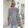 Zeagoo Womens 3/4 Length Sleeve Tops V Neck Dressy Casual T Shirts Pleated Business Work Blouses Basic Tees S-3XL(Hf36)