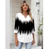 Zeagoo Womens 3/4 Length Sleeve Tops V Neck Dressy Casual T Shirts Pleated Business Work Blouses Basic Tees S-3XL(Jb204)