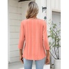Zeagoo Womens 3/4 Length Sleeve Tops V Neck Dressy Casual T Shirts Pleated Business Work Blouses Basic Tees S-3XL(Jh586)