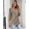 Zeagoo Womens 3/4 Length Sleeve Tops V Neck Dressy Casual T Shirts Pleated Business Work Blouses Basic Tees S-3XL(Sf154)