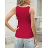 Zeagoo Womens Ribbed Tank Tops 2026 V Neck Slim Fit Knit Sleeveless Shirts Casual Basic Tee(Dark Red)