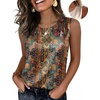 Zeagoo Womens Satin Tank Top Pleated Sleeveless Blouse Dressy Casual Tops Crewneck Silk Shirts Business Summer Clothes(A-mz721- Multicolor)
