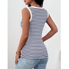 Zeagoo Womens Square Neck Ribbed Tank Tops 2026 Summer Casual Slim Fit Basic Sleeveless Shirts Cute Going Out Top(E – Stripe Navy White)