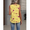 Zeagoo Womens Tank Tops Summer Sleeveless Loose Fit Tops V Neck Pleated Shirts Basic Tees Dressy Casual Trendy Clothes(Bf351-yellow)