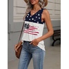 Zeagoo Womens Tank Tops Summer Sleeveless Loose Fit Tops V Neck Pleated Shirts Basic Tees Dressy Casual Trendy Clothes(Gq39-american Flag)