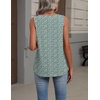 Zeagoo Womens Tank Tops Summer Sleeveless Loose Fit Tops V Neck Pleated Shirts Basic Tees Dressy Casual Trendy Clothes(Xh521-green Floral)