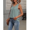 Zeagoo Womens Tank Tops Summer Sleeveless Loose Fit Tops V Neck Pleated Shirts Basic Tees Dressy Casual Trendy Clothes(Xh521-green Floral)