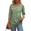 Zeagoo 3/4 Length Sleeve Womens Tops 2026 Blouses for Women Dressy Casual Fashion Clothing V Neck T-Shirts Summer Outfits(01-xh534)