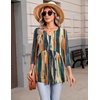 Zeagoo 3/4 Length Sleeve Womens Tops 2026 Blouses for Women Dressy Casual Fashion Clothing V Neck T-Shirts Summer Outfits(02 Tie Dye)