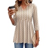 Zeagoo 3/4 Length Sleeve Womens Tops 2026 Blouses for Women Dressy Casual Fashion Clothing V Neck T-Shirts Summer Outfits(Cx318)
