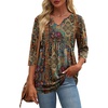 Zeagoo 3/4 Length Sleeve Womens Tops 2026 Blouses for Women Dressy Casual Fashion Clothing V Neck T-Shirts Summer Outfits(Mz721)