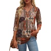 Zeagoo 3/4 Length Sleeve Womens Tops 2026 Blouses for Women Dressy Casual Fashion Clothing V Neck T-Shirts Summer Outfits(Mz952)