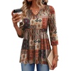 Zeagoo 3/4 Length Sleeve Womens Tops 2026 Blouses for Women Dressy Casual Fashion Clothing V Neck T-Shirts Summer Outfits(Mz952)
