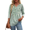 Zeagoo 3/4 Length Sleeve Womens Tops 2026 Blouses for Women Dressy Casual Fashion Clothing V Neck T-Shirts Summer Outfits(Sf244)