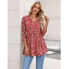 Zeagoo 3/4 Length Sleeve Womens Tops 2026 Blouses for Women Dressy Casual Fashion Clothing V Neck T-Shirts Summer Outfits(Xh518)