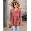 Zeagoo 3/4 Length Sleeve Womens Tops 2026 Blouses for Women Dressy Casual Fashion Clothing V Neck T-Shirts Summer Outfits(Xh518)