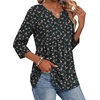 Zeagoo 3/4 Length Sleeve Womens Tops 2026 Blouses for Women Dressy Casual Fashion Clothing V Neck T-Shirts Summer Outfits(Xh522)