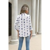Zeagoo Button Down Shirts for Women 3/4 Length Sleeve Work Tops V Neck Shirts Dressy Casual Business Blouses with Pocket(Jh599)