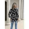 Zeagoo Button Down Shirts for Women 3/4 Length Sleeve Work Tops V Neck Shirts Dressy Casual Business Blouses with Pocket(Jh654)