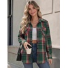 Zeagoo Flannel Button Down Shirts for Women Long Sleeve Plaid Shackets | Summer Shirts Women Flannel Plaid Button Up Shackets Breathable Long Sleeve Jacket Casual Office Western Cowgirl Daily Tops(Gw553)