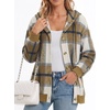 Zeagoo Hoodie for Women Oversized Hooded Sweatshirt Button Hoodies With Pockets Comfy Fleece Jackets 2026 Fashion S-3XL(Brown Plaid)