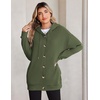 Zeagoo Hoodie for Women Oversized Hooded Sweatshirt Button Hoodies With Pockets Comfy Fleece Jackets 2026 Fashion S-3XL(Green)