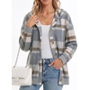 Zeagoo Hoodie for Women Oversized Hooded Sweatshirt Button Hoodies With Pockets Comfy Fleece Jackets 2026 Fashion S-3XL(Grey-brown Plaid)