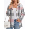 Zeagoo Hoodie for Women Oversized Hooded Sweatshirt Button Hoodies With Pockets Comfy Fleece Jackets 2026 Fashion S-3XL(Pink Plaid)