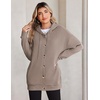 Zeagoo Hoodie for Women Oversized Hooded Sweatshirt Button Hoodies With Pockets Comfy Fleece Jackets 2026 Fashion S-3XL(Tea Ash)