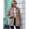 Zeagoo Hoodie for Women Oversized Hooded Sweatshirt Button Hoodies With Pockets Comfy Fleece Jackets 2026 Fashion S-3XL(Tea Ash)
