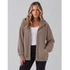 Zeagoo Hoodie for Women Oversized Hooded Sweatshirt Button Hoodies With Pockets Comfy Fleece Jackets 2026 Fashion S-3XL(Tea Ash)