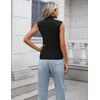 Zeagoo Women’s 2026 Mock Turtle Neck Sweater Vest Sleeveless Knit Pullover Tank Tops Casual Trendy Slim Fitted Tops(Black)