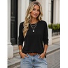 Zeagoo Women’s Casual Shirts Long Sleeve Tops Soft Crewneck Tshirts Basic Tee Business Workout Outfit 2026 Fall Clothes(A Black)