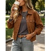 Zeagoo Women’s Casual Shirts Long Sleeve Tops Soft Crewneck Tshirts Basic Tee Business Workout Outfit 2026 Fall Clothes(Brown)