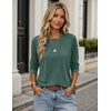 Zeagoo Women’s Casual Shirts Long Sleeve Tops Soft Crewneck Tshirts Basic Tee Business Workout Outfit 2026 Fall Clothes(Green)