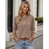 Zeagoo Women’s Casual Shirts Long Sleeve Tops Soft Crewneck Tshirts Basic Tee Business Workout Outfit 2026 Fall Clothes(Khaki)
