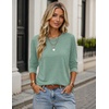 Zeagoo Women’s Casual Shirts Long Sleeve Tops Soft Crewneck Tshirts Basic Tee Business Workout Outfit 2026 Fall Clothes(Light Green)