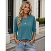 Zeagoo Women’s Casual Shirts Long Sleeve Tops Soft Crewneck Tshirts Basic Tee Business Workout Outfit 2026 Fall Clothes(Peacock Blue)