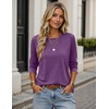 Zeagoo Women’s Casual Shirts Long Sleeve Tops Soft Crewneck Tshirts Basic Tee Business Workout Outfit 2026 Fall Clothes(Plum)