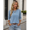 Zeagoo Women’s Casual Shirts Long Sleeve Tops Soft Crewneck Tshirts Basic Tee Business Workout Outfit 2026 Fall Clothes(Z Stripes Blue 273)