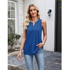 Zeagoo Womens Tank Tops 2026 Loose V Neck Spring Summer Tops Business Dressy Sleeveless Shirts(Bright Blue)