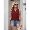 Zeagoo Womens Tank Tops 2026 Loose V Neck Spring Summer Tops Business Dressy Sleeveless Shirts(Burgundy)