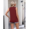 Zeagoo Womens Tank Tops 2026 Loose V Neck Spring Summer Tops Business Dressy Sleeveless Shirts(Burgundy)