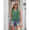Zeagoo Womens Tank Tops 2026 Loose V Neck Spring Summer Tops Business Dressy Sleeveless Shirts(Green)