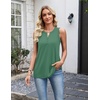 Zeagoo Womens Tank Tops 2026 Loose V Neck Spring Summer Tops Business Dressy Sleeveless Shirts(Green)