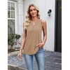Zeagoo Womens Tank Tops 2026 Loose V Neck Spring Summer Tops Business Dressy Sleeveless Shirts(Khaki)