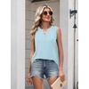 Zeagoo Womens Tank Tops 2026 Loose V Neck Spring Summer Tops Business Dressy Sleeveless Shirts(Light Blue)