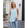 Zeagoo Womens Tank Tops 2026 Loose V Neck Spring Summer Tops Business Dressy Sleeveless Shirts(Light Blue)